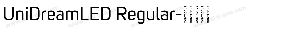 UniDreamLED Regular字体转换